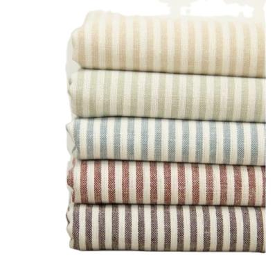 China Breathable OEM Thread Dyed Stripe Cotton Fabric For Clothes And Bedding Set Uniform Woven Twill Polyester Fabric for sale