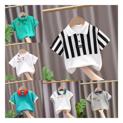 China New Children's Breathable T-shirt Children's Sleeve T-shirt Summer Boys T-shirt Polo Shirt 2-10 Years Short Boys for sale