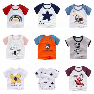 China Wholesale Breathable T Shirts For Kids Children Clothing Print Shorts Sleeve Cotton Custom Printed Boys T for sale