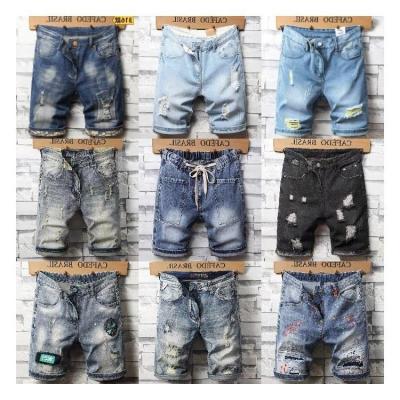 China Men's Casual Jeans Fashion Fit Shorts Breathable Slim Jeans With Holes Mens Shorts for sale