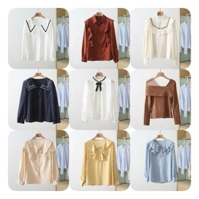 China Spring and Autumn Chiffon Shirt Long-Sleeved Shirt Feminine Female Anti-pilling Bottom Shirt for sale