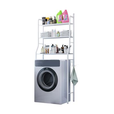 China Unique Design Hot Sale Metal Bathroom Standing Type Shelf For Washing Machine Storage Racks for sale