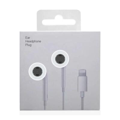 China Wholesale Original In-Ear Chip 8pin Earphone Cable Earphone Headset With Mic Remote Control Retail Box Package for sale