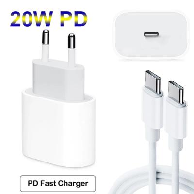 China Original Palladium 20W Fast Charger Mobile Phone Charger Adapter For iPhone 12 Pro Max Fast Charger EU USA Plug 20W USB-C Wall Charger for sale