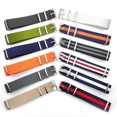 China Durable Ballistic Premium Nylon NATO Watch Band Replacement Multicolor Watch Straps With Stainless Steel Buckle For Women Men for sale