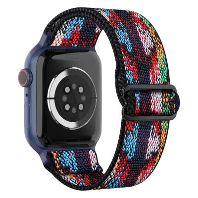 China Fabric Coolyep Replacement Elastic Nylon Wrist Band For Apple Watch Strap 38mm 40mm 41mm 42mm 44mm 45mm for sale