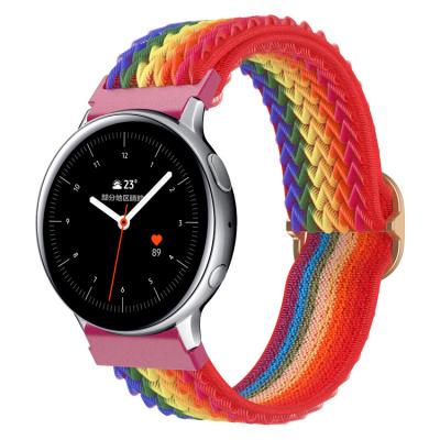 China Wholesale Fanshion Coolyep Grain Wavy Nylon Woven Watch Band Strap For Samsung Galaxy Watch for sale