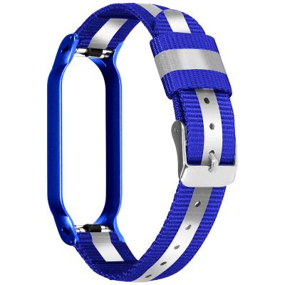 China Fabric Coolyep Canvas Smart Watch Band MI Wrist Replacement With Frame For Xiaomi 5 Strap for sale