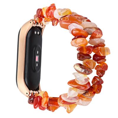 China Coolyep Fitness Crystal Agate Stone Mi Smart Watch Band Plastic Luxury Wrist Strap For Xiaomi 3 Strap 4 for sale