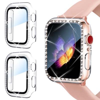 China Coolyep Hot Sale Diamond Watch Case Compatible Iwatch Series SE 6 Protective Cover 5 4 3 For Apple Watch 2020 Bumper Case for sale