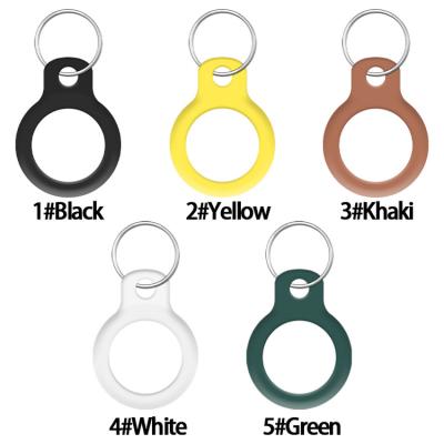 China New Arrival Anti-fall Cover Device Silicone Airtag Holder Dog Collar Wallet Key Chain Tracker Case For Apple Airtags for sale