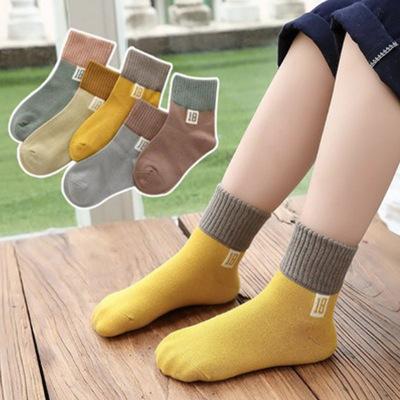 China Breathable cotton socks color matching children's socks autumn and winter boys' socks for sale