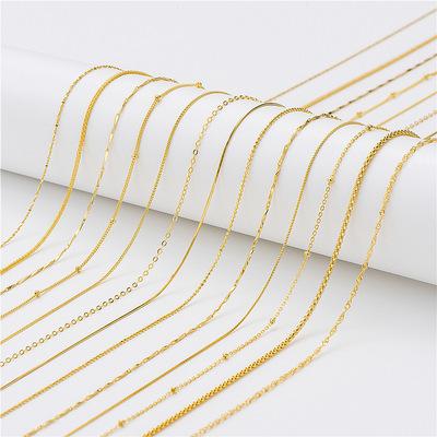 China Romantic S925 Sterling Silver Necklace Female Gold Plated Silver Chain Clavicle Chain Jewelry for sale