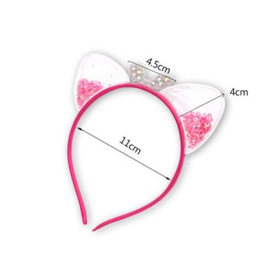 China Cute Cozy Fashion Baby Sequins Mouse Ears Bows Headband For Kids Headband DIY Hair Accessories Party Headwear for sale