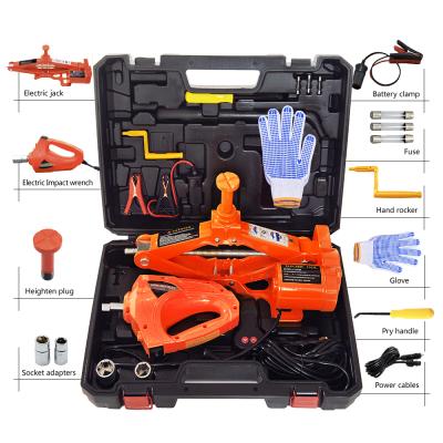 China Car Electric Jack Car Emergency Tools Jack and Wrench Set for sale