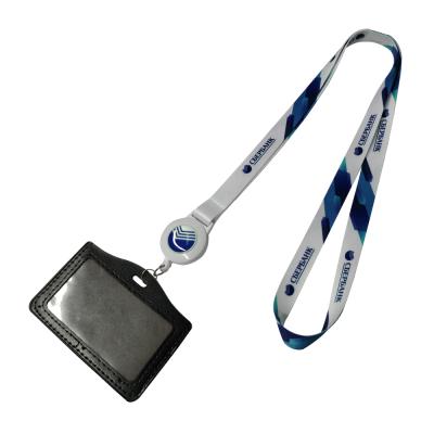 China YOYO Fabric Dye Sublimation Retractable Lanyard Customized By Main Show ID Badge Holder Low Price for sale