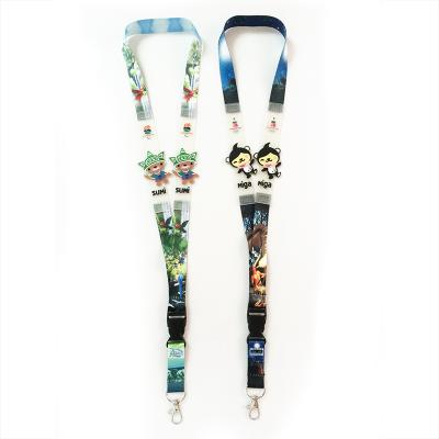 China Promotional Gift Hot Sales Lanyards With Custom Logo Dye Sublimation Polyester Lanyard With PVC for sale