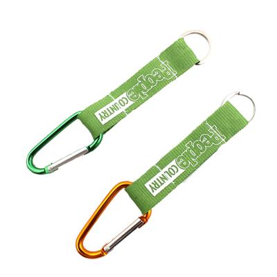 China Cheap Polyester Carabiner Lanyard Strap With Hooks for sale