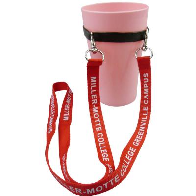 China Polyester Silicone Cup Holder Lanyard / Plastic Cup Holder Neck Strap for sale