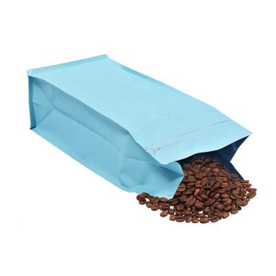 China Customized Eight Side Coffee Bean Packaging Bag Aluminum Foil Bag Zipper Side Exhaust Valve Seal Packaging Bag Customized Moisture Proof for sale