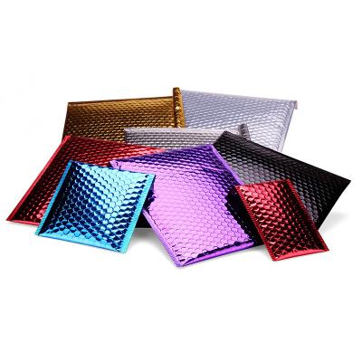 China Instant Express Colored Sequin Aluminized Film Bag Food Packaing Laser Film Bubble Wrap Bag Foam Bag for sale