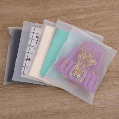 China Custom Logo Moisture Proof Frosted High Quality Clear Zipper Bags Zip Lock Plastic Bag For Packaging Clothes For Sale for sale