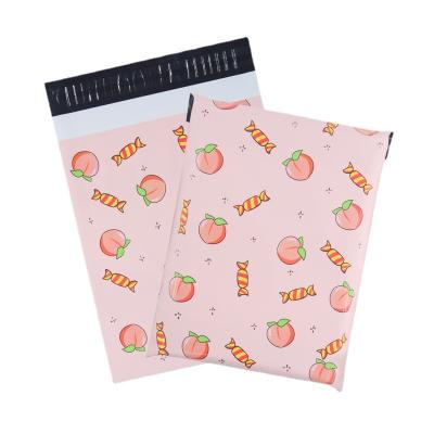 China Pink Food Packaing Beach In Support Customization Destructive Glue Full Listing Printing Poly Bag For Delivery for sale