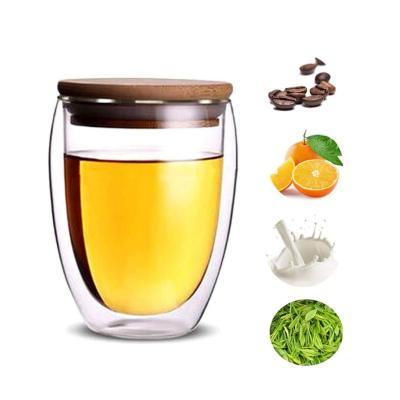 China WITH LID handmade high wall cupdouble borosilicate glass coffee mug for sale