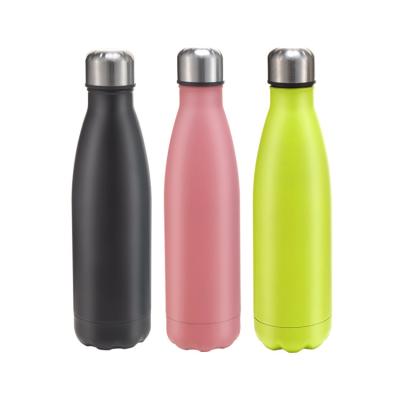 China WITH LID sports stainless steel water bottle double wall stainless steel vacuum flask double cola shape travel thermal flask for sale