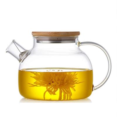 China WITH LID drinkware wholesale set high borosilicate glass pyrex glass coffee heat resistant teapot with strainer for sale