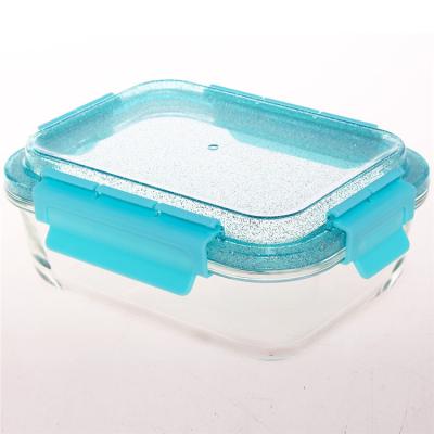 China Success Microwavable Free Sample Amazon Borosilicate Glass Heat Resistant Leakproof Food Storage Containers for sale