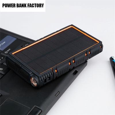 China Fast Charging Support 20000mah Multi Functional Power Bank Solar Panel Charger for sale