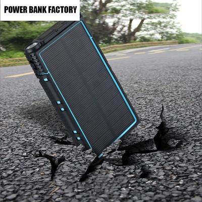 China Quick Charge Support 25000 mAh Generator Solar Power Bank Charger For Phones for sale