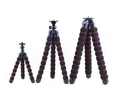 China Portable Flexible Flexible Black Red Stand Holder Tripod Octopus Sponge Medium Small Medium Large Size For DSLR Camera Encoder Vanish Pro Mobile Phone for sale