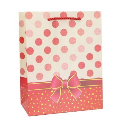 China Recyclable Wholesale Custom Printed Colorful Luxury Shopping Paper Gift Bag With Handle for sale