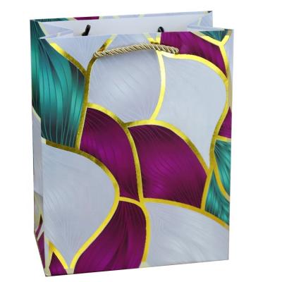 China Recyclable Wholesale Printed Gift Shopping Paper Bag With Handle Paper Bags With Your Own Logo for sale