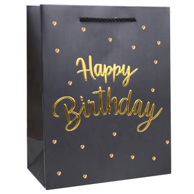 China Recyclable Say Thank You Gift Bag With Logo Printing Handheld Birthday Party Paper Bag for sale