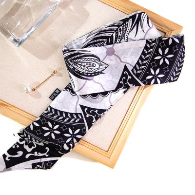 China Designers Long Head Scarves Custom 100% Pure Silk Twill Printed Silk Scarves for sale