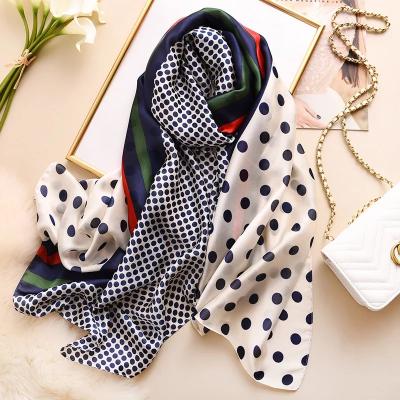 China 2022 Mulberry Printed Silk Long Scarves For Women for sale