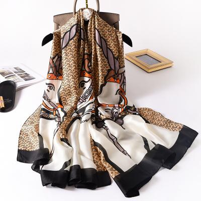 China Square Scarves Female Wrap Bandanas Scarves Long LESIDA Scarf Women Large Stoles Shawls Tree Pure Silk Printing 130*130CM 1303 for sale