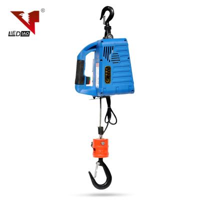 China Mini Crane Double Hook Pulling Winch Wireless Remote Control Portable Electric Hoist for sale