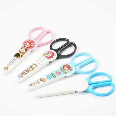 China Stainless Steel+ABS Multifunctional Black Paper Cutting Student Scissors Made in China for sale