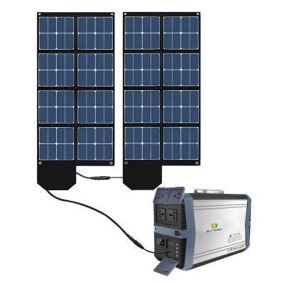 China New 220v 1500w Solar Panel Laptop Charging SUNGZU Power Bank Outdoor Portable Power Station for sale