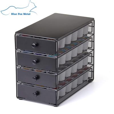 China Multi Layer 4 Tiers Sustainable Coffee Capsule Pod Storage Drawer Coffee Pod Storage Box Candy Rack for sale