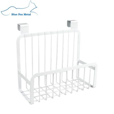 China Sustainable Metal Wire Over Cabinet Organizer Holder Hanging Storage Basket For Kitchen Bathroom for sale