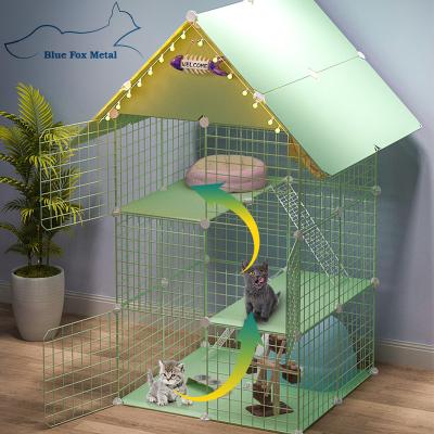 China DIY Foldable Wholesale Breathable Cat Dog Pet Cages for sale