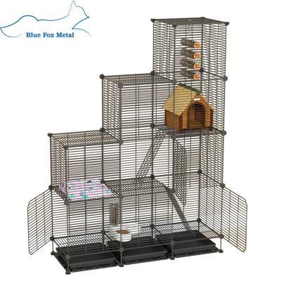 China Large Breathable Indoor Playpen Metal Grate Crate For Hamster, Rabbit, And Small Animals for sale