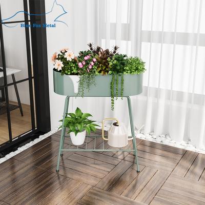 China Modern Home Decor Garden Shelf Rack Holder Iron Indoor Plant Flower Pot Metal Plant Stand Viable for sale