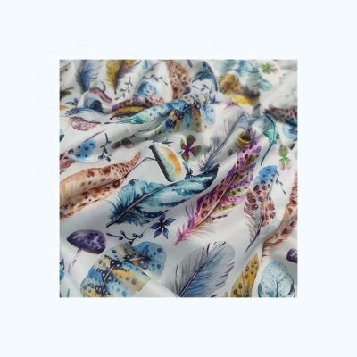 China 100% Sustainable Polyester Satin Custom Printed Fabric Digital Printed Womens Dress And Childrens Pajamas for sale