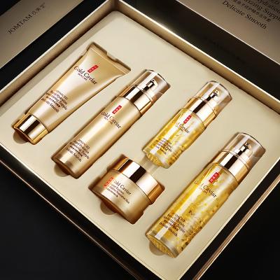 China Universal 24k Gold Caviar Set Box Moisturizing Firming Skin Care Product Set For Women for sale